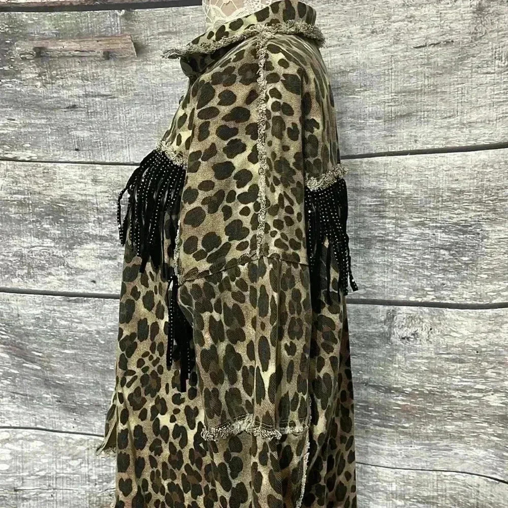Leopard Print Jean Jacket - Picture 8 of 11